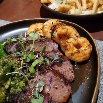 Crooked Gaff Kitchen - Flat iron steak with shrimp - Seafood Near Me - Whittier, California