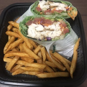 Miami Squeeze - Snapper wrap and fries - Juice Bars & Smoothies Near Me - North Miami Beach, Florida