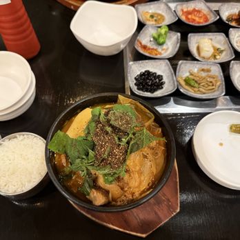 Shin Myung Gwan - Spicy potato and pork bone soup - Korean Near Me - Aurora, Colorado Shin Myung Gwan - Spicy potato and pork bone soup - Korean Near Me - Aurora, Colorado