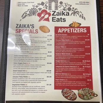 Zaika Eats - Indian Near Me - Lucas, Texas