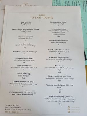 Menu photo 1 Wine Down Douglas, IOM