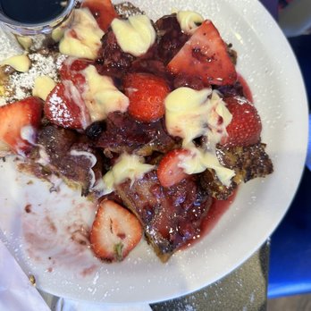Egg Shells Restaurant - Strawberry Custard Stack French Toast - Breakfast & Brunch Near Me - Lake Zurich, Illinois Egg Shells Restaurant - Strawberry Custard Stack French Toast - Breakfast & Brunch Near Me - Lake Zurich, Illinois