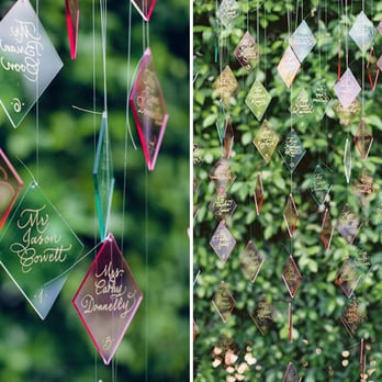 Green Ribbon Parties - Nicole had the great idea to create custom lucite escort cards, something so unique that we've never seen before - Wedding Planning Near Me Green Ribbon Parties - Nicole had the great idea to create custom lucite escort cards, something so unique that we've never seen before - Wedding Planning Near Me