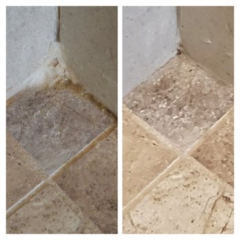 Lazona Restorative Cleaners - Tile floor in the shower before and after Lazona restored and cleaned them. - Carpet Cleaning Near Me Lazona Restorative Cleaners - Tile floor in the shower before and after Lazona restored and cleaned them. - Carpet Cleaning Near Me