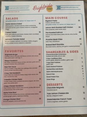Menu photo 4 Brightside California Kitchen Santa Monica, CA