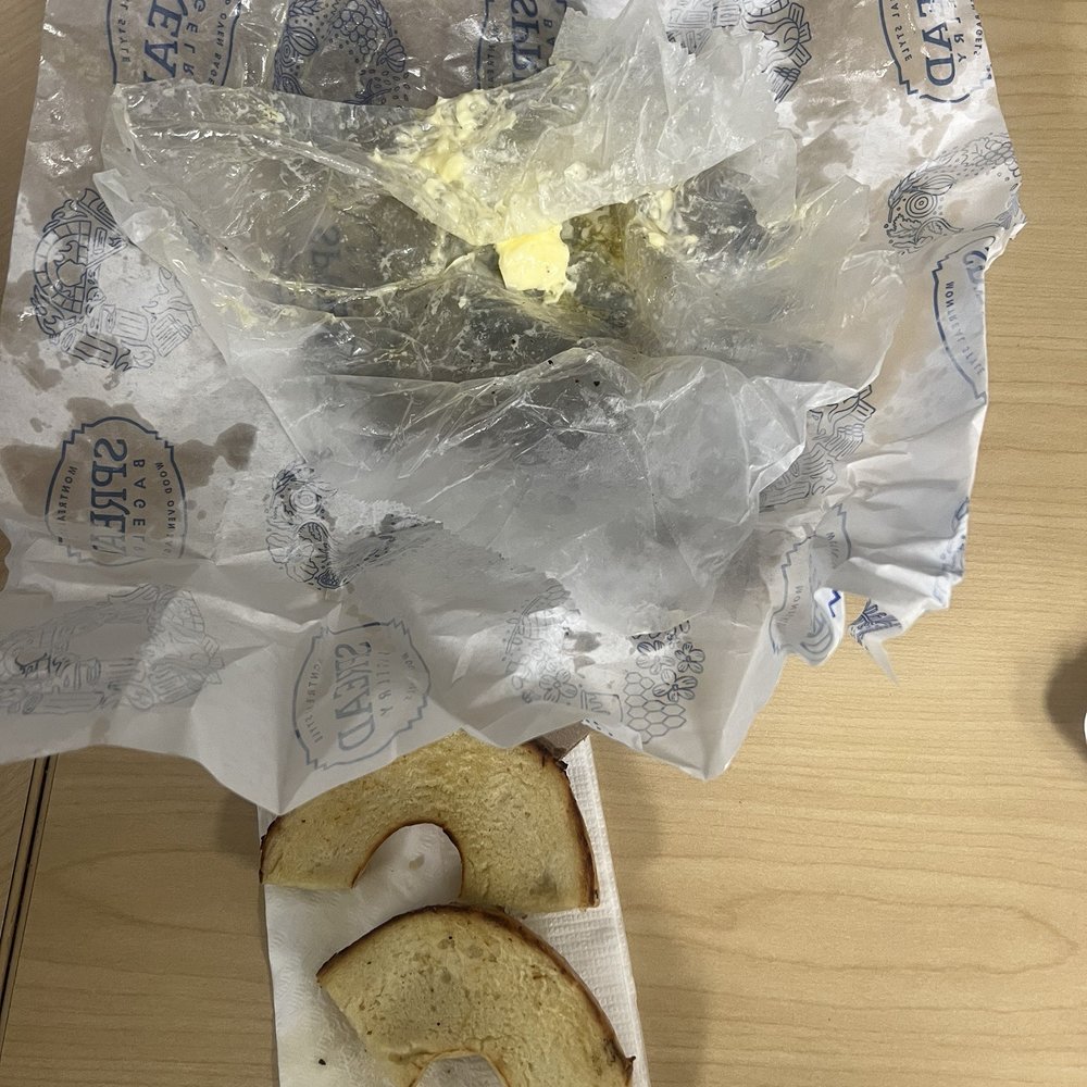 Spread Bagelry - A glob of butter that was sitting in the bagel hole. - Bagels Near Me - Savannah, Georgia Spread Bagelry - A glob of butter that was sitting in the bagel hole. - Bagels Near Me - Savannah, Georgia