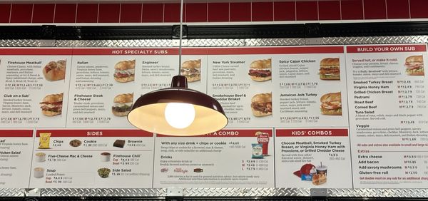 Menu photo 1 Firehouse Subs Palm Desert, CA