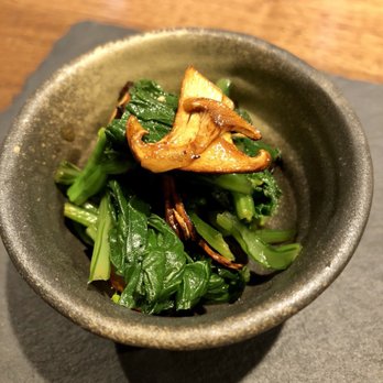 wa’z - Seasonal mushrooms with yu choy - Japanese Near Me - Seattle, Washington
