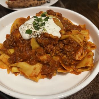 Pep’s On Grand - Tagliatelle with bolognese sauce - Italian Near Me - New York, New York Pep’s On Grand - Tagliatelle with bolognese sauce - Italian Near Me - New York, New York