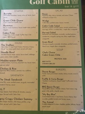 Menu photo 1 The Golf Cabin Bar & Grill Salida, CO