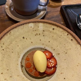 Barley Swine - Sunchoke cremeaux dessert with coffee - New American Near Me - Austin, Texas Barley Swine - Sunchoke cremeaux dessert with coffee - New American Near Me - Austin, Texas