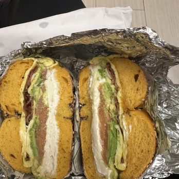 Bagel Pub - BAE bagel with lox and tofu cream cheese , egg bagel - Bagels Near Me - New York, New York