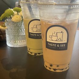 Milk tea with boba Milk tea with boba