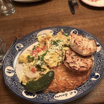 MoCo's Founding Farmers - Southwestern Scramble ($19.50) with hash browns and English muffin sides (included). - New American Near Me - Potomac, Maryland MoCo's Founding Farmers - Southwestern Scramble ($19.50) with hash browns and English muffin sides (included). - New American Near Me - Potomac, Maryland