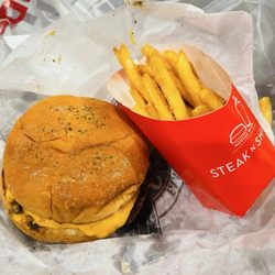 Steak 'n Shake - Garlic Single Steakburger combo