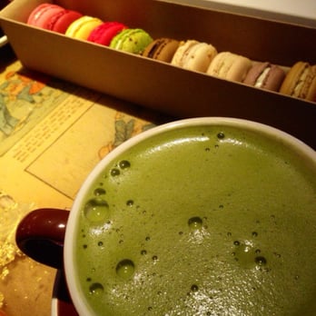 Thinking Cup - Assorted Macroons with a Green Tea Latte + Almond Milk - Coffee & Tea Near Me - Boston, Massachusetts Thinking Cup - Assorted Macroons with a Green Tea Latte + Almond Milk - Coffee & Tea Near Me - Boston, Massachusetts