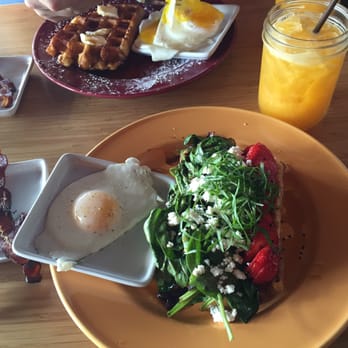 Off the Waffle - "No Really Though", Freshly Squeezed OJ, an Egg, and Two Strips of Bacon. :) - Desserts Near Me - Eugene, Oregon Off the Waffle - "No Really Though", Freshly Squeezed OJ, an Egg, and Two Strips of Bacon. :) - Desserts Near Me - Eugene, Oregon