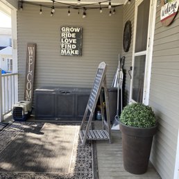 Back porch - because of COVID, you wait out here until someone comes to get you Back porch - because of COVID, you wait out here until someone comes to get you