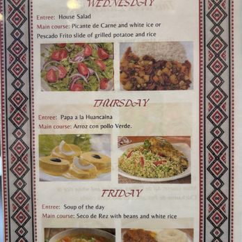 El Chato Cocina Peruana - Lunch Specials for the week of our visit. - Peruvian Near Me - Pomona, California