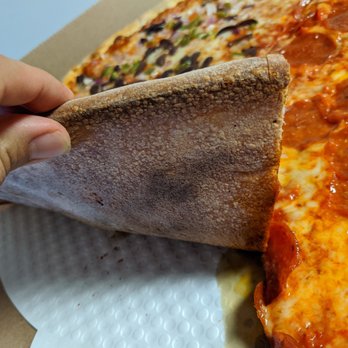 Wiseguy Pizza - Nice touch of char under the pizza crust, which is pretty thin and taste of a hint of sourdough. - Pizza Near Me - Arlington, Virginia Wiseguy Pizza - Nice touch of char under the pizza crust, which is pretty thin and taste of a hint of sourdough. - Pizza Near Me - Arlington, Virginia