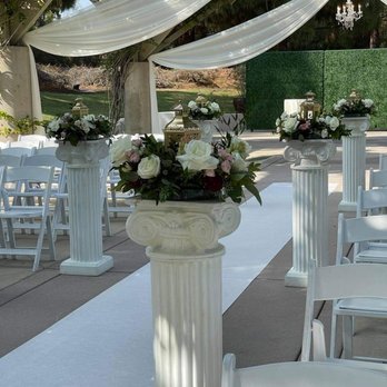 NPD Events - Original Ceremony florals to double as Reception Centerpieces with white flowers. - Wedding Planning Near Me - Tustin, California NPD Events - Original Ceremony florals to double as Reception Centerpieces with white flowers. - Wedding Planning Near Me - Tustin, California