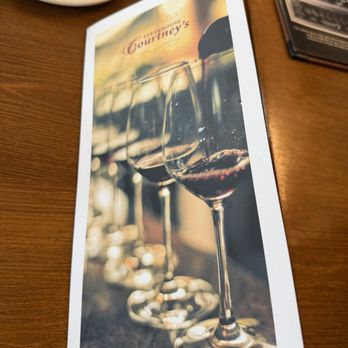 Courtneys steakhouse - Wine Menu Cover - Steakhouses Near Me - Newry