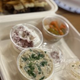 Mezze platter sauces Mezze platter sauces
