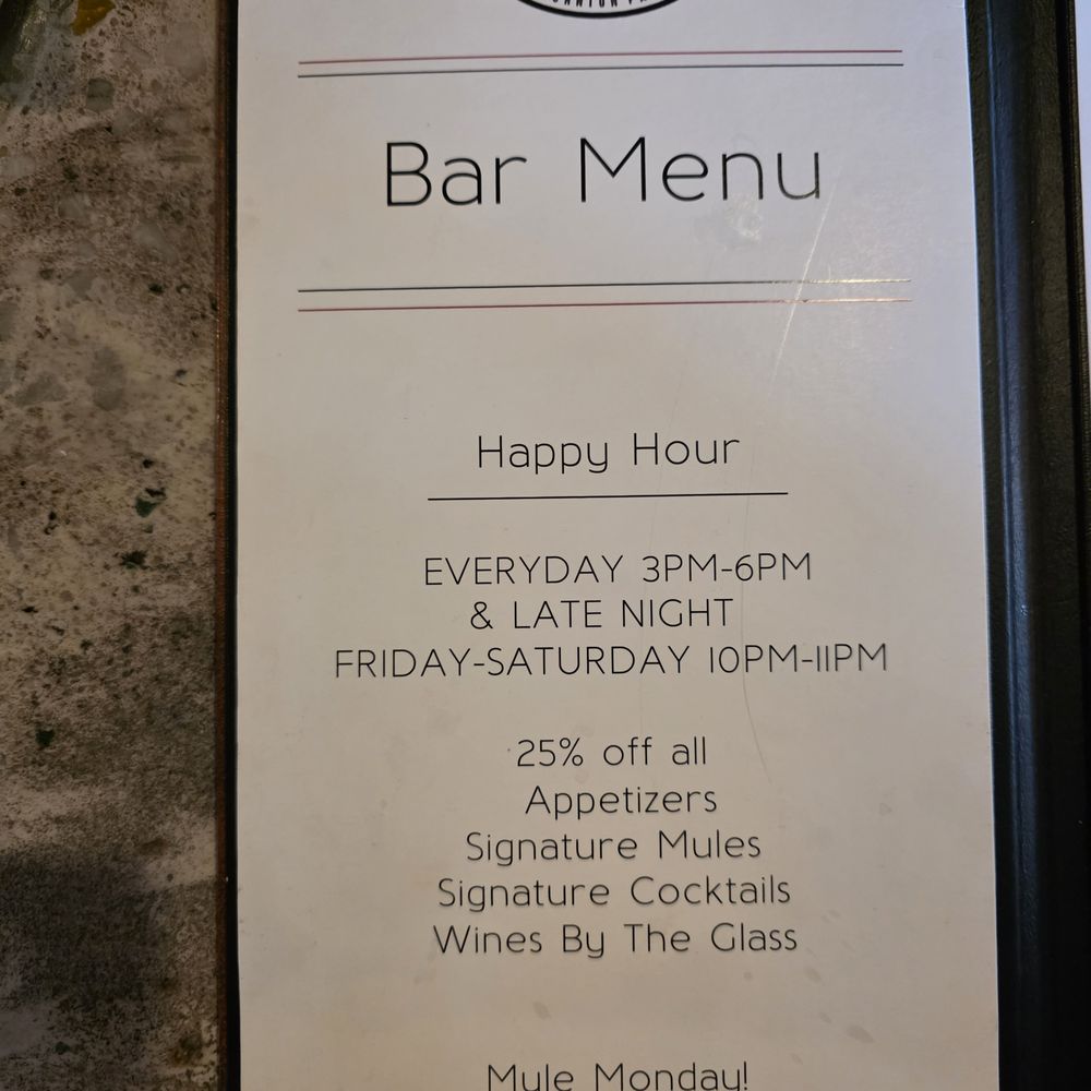 The Stubborn Mule - 2026-3-19 Bar Happy Hour Menu - New American Near Me - Orlando, Florida The Stubborn Mule - 2026-3-19 Bar Happy Hour Menu - New American Near Me - Orlando, Florida