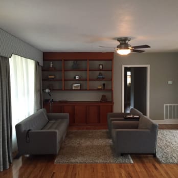 Spectrum Painting - Paint color change from yellow to modern grey. - Painters Near Me - Pensacola, Florida Spectrum Painting - Paint color change from yellow to modern grey. - Painters Near Me - Pensacola, Florida