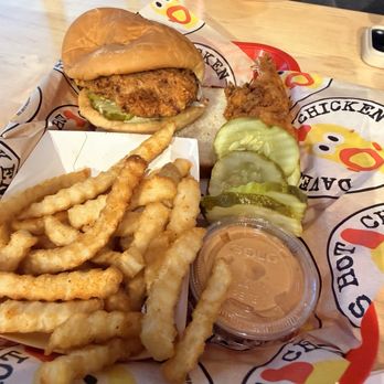 Dave's Hot Chicken - Dave's #Dave's #3 1 Tender & 1 Slider w/ Fries - Chicken Shop Near Me - Greenville, South Carolina