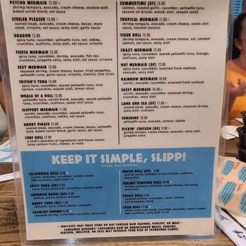 The Slippery Mermaid - Menu - Sushi Bars Near Me - Sewickley, Pennsylvania The Slippery Mermaid - Menu - Sushi Bars Near Me - Sewickley, Pennsylvania