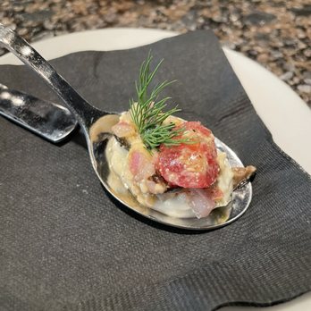 Broadmoor Bistro - Greek Spoon of cucumber, tomato & feta - New American Near Me - Overland Park, Kansas Broadmoor Bistro - Greek Spoon of cucumber, tomato & feta - New American Near Me - Overland Park, Kansas