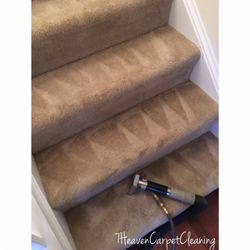 7 Heaven Carpet Cleaning - Finished stairway