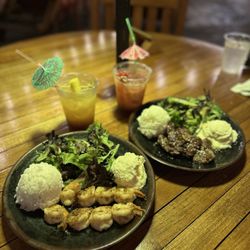 Sam's Kitchen - Orig garlic shrmp & tery-garlic steak
