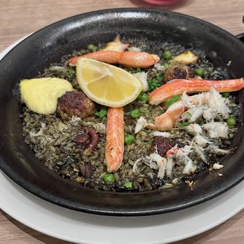 El Cielo - Prix Fixe Paella. Negra w crab, octopus, chorizo, pea, saffron aioli, lemon. - Tapas Bars Near Me - Honolulu, Hawaii