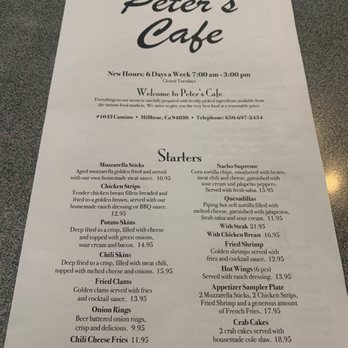 Peter's Cafe - American Near Me - Millbrae, California