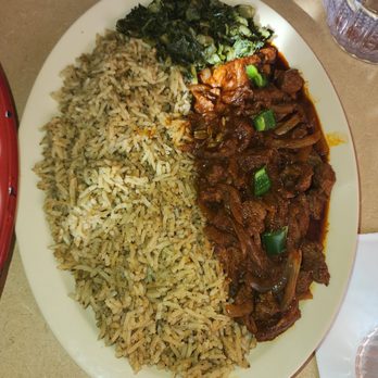 Sisters Ethiopian Restaurant - Lamb tibs with rice and collard greens - Ethiopian Near Me - Portland, Oregon Sisters Ethiopian Restaurant - Lamb tibs with rice and collard greens - Ethiopian Near Me - Portland, Oregon
