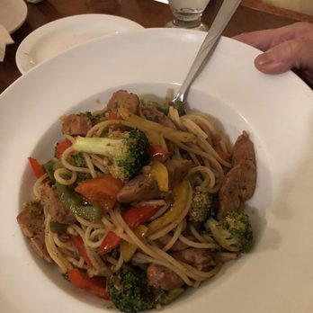 Andiamo Pasta Plus - Spaghetti Bomba ($18) Sausage, broccoli and bell peppers in an olive oil and garlic sauce; spicy - Italian Near Me - Mississauga, Ontario Andiamo Pasta Plus - Spaghetti Bomba ($18) Sausage, broccoli and bell peppers in an olive oil and garlic sauce; spicy - Italian Near Me - Mississauga, Ontario