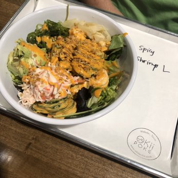 Okii Poke - Webster - Spicy Shrimp Poke Noodles and greens - Hawaiian Near Me - Webster, Texas Okii Poke - Webster - Spicy Shrimp Poke Noodles and greens - Hawaiian Near Me - Webster, Texas