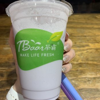 TBaar - Taro Milk Tea(22oz) - Bubble Tea Near Me - Flushing, New York