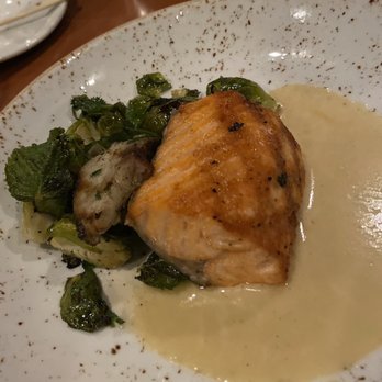 Severn Inn - Salmon with pork belly and Brussel sprouts from restaurant week. Everyone who got this loved it - Seafood Near Me - Annapolis, Maryland