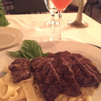 Flavio Restaurant DC - Filet mignon on fettuccini alfredo - Italian Near Me - Washington, DC, District of Columbia