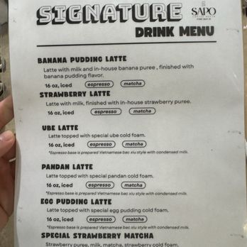 SAPO Coffee House - Menu - Coffee & Tea Near Me - Chicago, Illinois SAPO Coffee House - Menu - Coffee & Tea Near Me - Chicago, Illinois