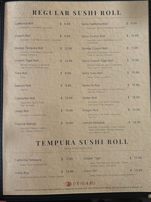Menu photo 6 Origami Los Alamos, NM Menu photo 6 Origami Los Alamos, NM