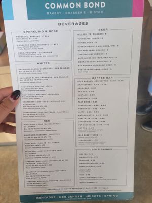 Menu photo 8 Common Bond Bistro & Bakery - City Place Spring, TX