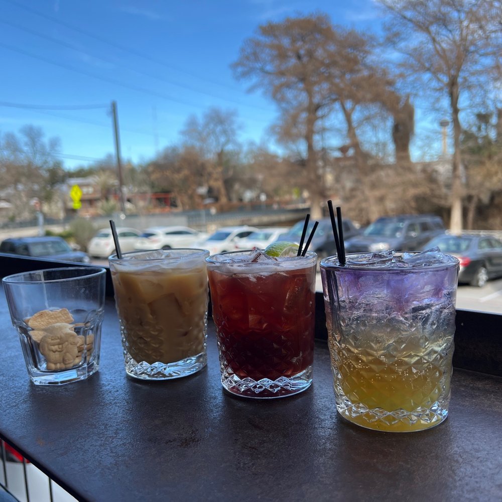 Halcyon - (Right to left) Gin+Cronic, sidepiece, insomniac - Coffee & Tea Near Me - San Antonio, Texas