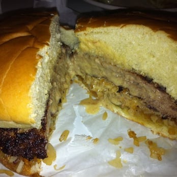 Matt's Bar - The JUCY LUCY w/ fried onions - Burgers Near Me - Minneapolis, Minnesota