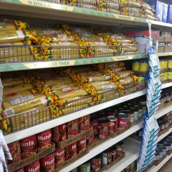 Dollar Tree - 24 ounce pasta noodles, 24 ounce Hunt's spaghetti sauce with meat, all $1 - Discount Store Near Me - Sunnyvale, California