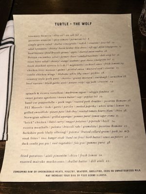 Menu photo 1 Turtle + The Wolf Montclair, NJ