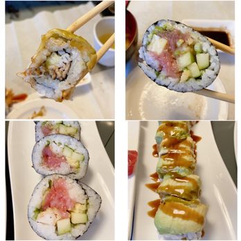 Maru Japanese Restaurant - Rolls! Caterpillar Roll & house special Tuna Roll - Sushi Bars Near Me - Austin, Texas